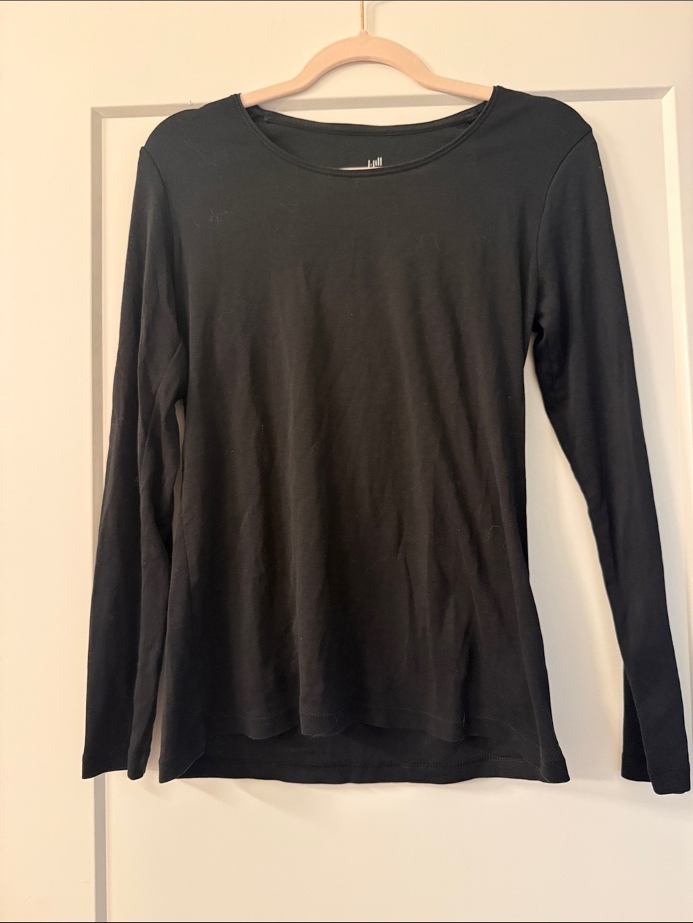 J. Jill Black Long-Sleeve Crewneck Tee